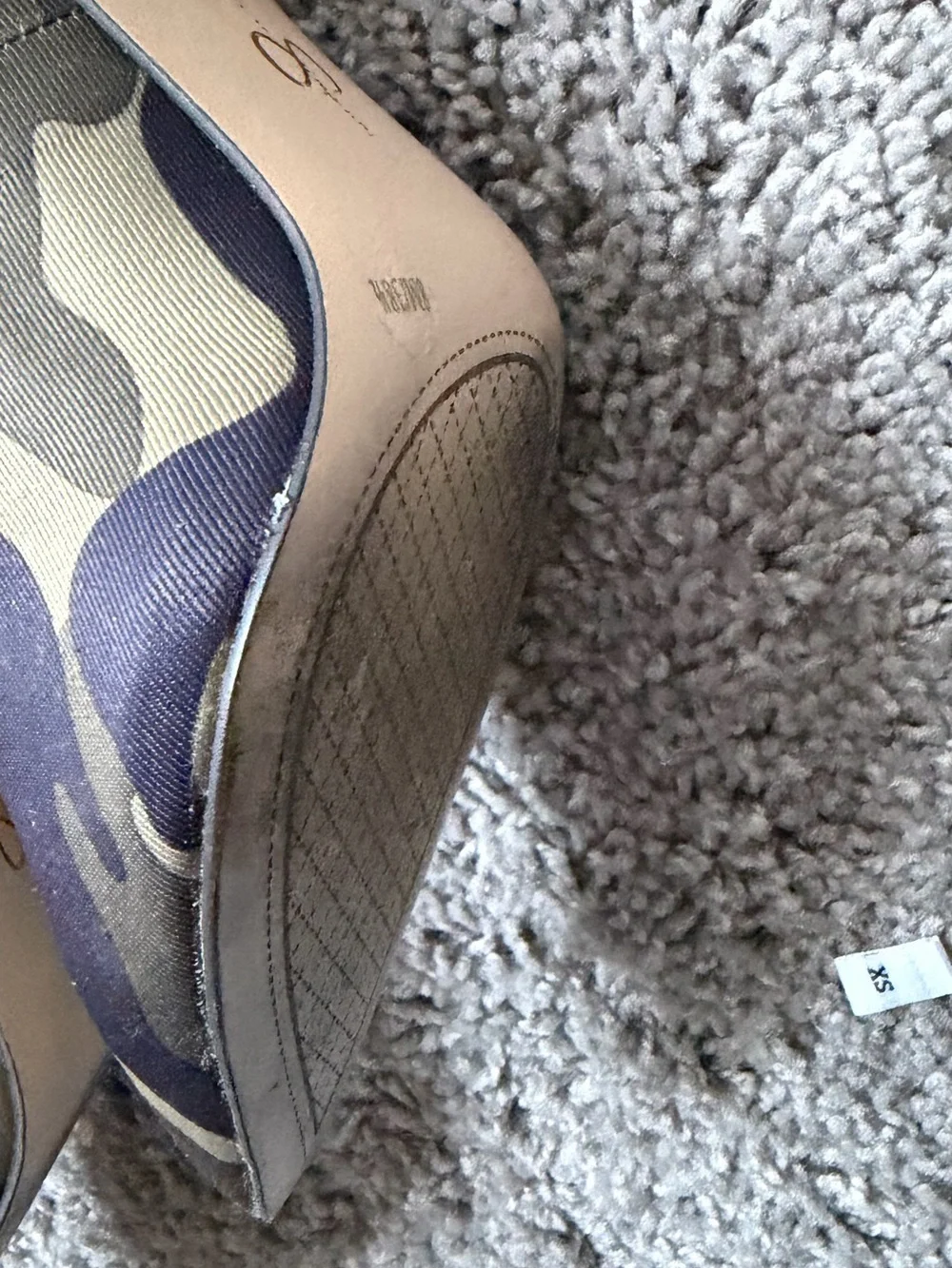 Jessica Simpson Camouflage Lace-Up Stiletto Heels in Olive & Black